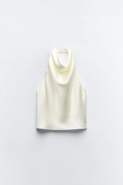 Lucia | Satin Halter Top